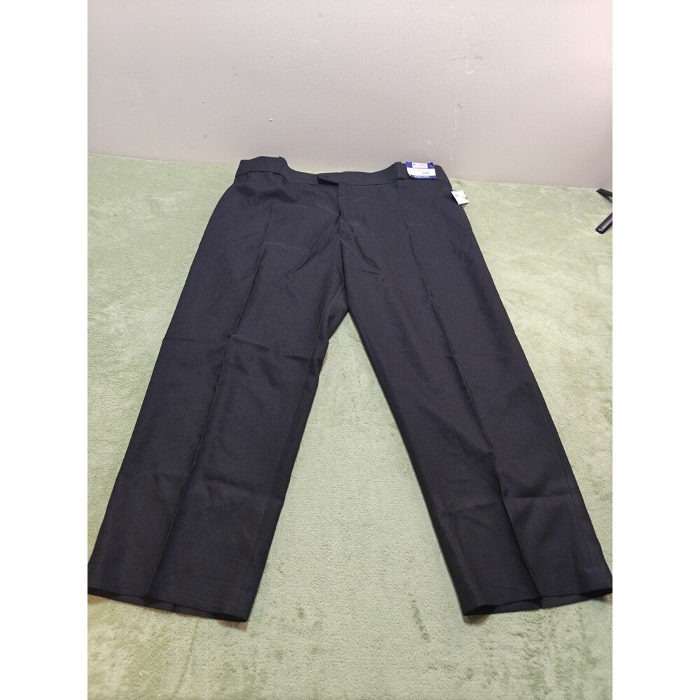 National Patrol Pants Mens 26R  44x30 Unhemmed  Uniform Flat Front Style BLK